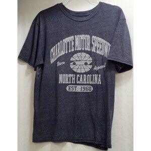 Charlotte Motor Speedway Large Light Blue S/S Shirt NASCAR Racing Shirt Note